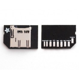 Low-profile microSD card adapter for Raspberry Pi