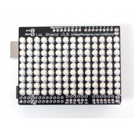 LoL Shield WHITE - A charlieplexed LED matrix kit for Arduino - 1.5 LoL Shield WHITE - A charlieplexed LED matrix kit for Arduino - 1.5