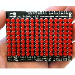 LoL Shield RED - A charlieplexed LED matrix kit for the Arduino - 1.5 LoL Shield RED - A charlieplexed LED matrix kit for the Arduino - 1.5