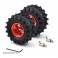 Dagu Wild Thumper Wheel 120x60mm Pair with 4mm Shaft Adapters - Metallic Red