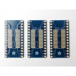 SMT Breakout PCB for SOIC-28 or TSSOP-28 - 3 Pack
