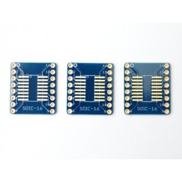 SMT Breakout PCB for SOIC-16 or TSSOP-16 - 3 Pack