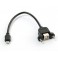 Panel Mount USB Cable - B Female to Micro-B Male