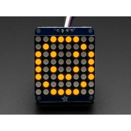 Adafruit Mini 8x8 LED Matrix w/I2C Backpack - Yellow