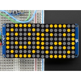 16x8 1.2" LED Matrix + Backpack-Ultra Bright Round Orange LEDs