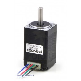 Stepper Motor: Bipolar, 200 Steps/Rev, 28×45mm, 4.5V, 0.67 A/Phase