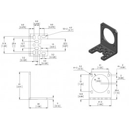 Pololu Stamped Aluminum L-Bracket for NEMA 17 Stepper Motors