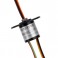 Miniature Slip Ring - 12mm diameter, 6 wires, with flange, max 240V @ 2A