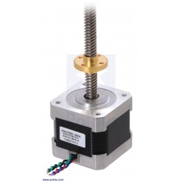 Stepper Motor with 18cm Lead Screw: Bipolar, 200 Steps/Rev, 42×38mm, 2.8V, 1.7 A/Phase Stepper Motor with 18cm Lead Screw: Bipolar, 200 Steps/Rev, 42×38mm, 2.8V, 1.7 A/Phase