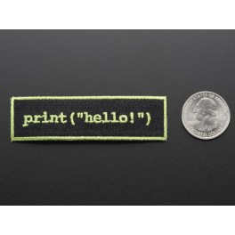 Learn to program "Hello world" - Skill badge, iron-on patch