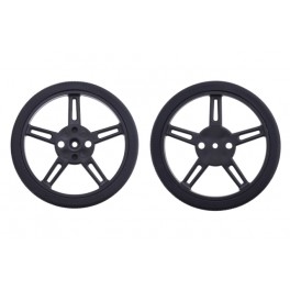 Pololu Wheel for FEETECH FS90R Micro Servo, 60×8mm Pair - Black