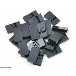 0.1" (2.54mm) Crimp Connector Housing: 1x3-Pin 25-Pack