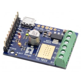 Tic T825 USB Multi-Interface Stepper Motor Controller (Connectors Soldered) Tic T825 USB Multi-Interface Stepper Motor Controller (Connectors Soldered)