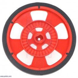 Solarbotics GMPW-R RED Wheel with Encoder Stripes, Silicone Tire