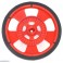 Solarbotics GMPW-R RED Wheel with Encoder Stripes, Silicone Tire