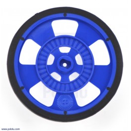 Solarbotics GMPW-LB BLUE Wheel with Encoder Stripes, Silicone Tire