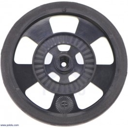 Solarbotics GMPW-B BLACK Wheel with Encoder Stripes, Silicone Tire