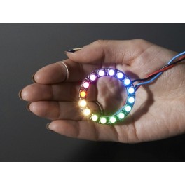 NeoPixel Ring - 16 x 5050 RGBW LEDs w/ Integrated Drivers - Cool White - ~6000K