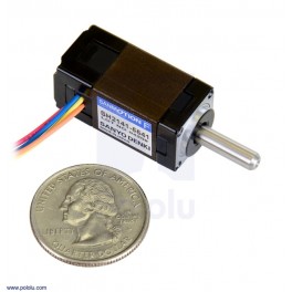 Sanyo Miniature Stepper Motor: Bipolar, 200 Steps/Rev, 14×30mm, 6.3V, 0.3 A/Phase