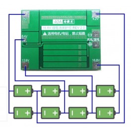 Ochranný modul Li-ion 4S 40A a balancer