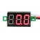 Mini 3-wire Volt Meter (0 - 99.9VDC) Red