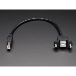 Panel Mount USB Cable - B Male to B Female