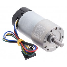 70:1 Metal Gearmotor 37Dx70L mm 12V with 64 CPR Encoder (Helical Pinion)