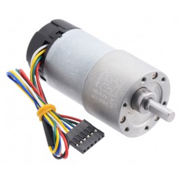 131:1 Metal Gearmotor 37Dx73L mm 12V with 64 CPR Encoder (Helical Pinion)