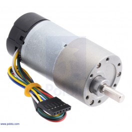 150:1 Metal Gearmotor 37Dx73L mm 12V with 64 CPR Encoder (Helical Pinion)