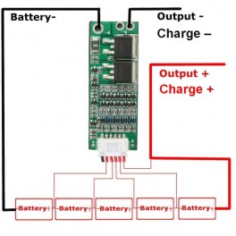 Ochranný modul Li-ion 5S 15A