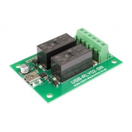 USB-RLY02-SN - 2x relé 16A ovládané přes USB