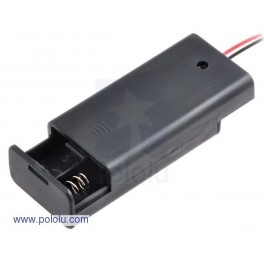 2-AA Battery Holder, Enclosed with Switch